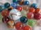 25 RANDOM MIXED ASSORTMENT Game Marbles shooter glass swirl lot